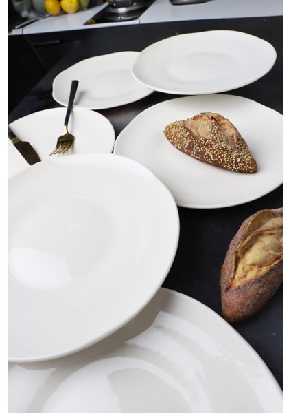 Seashell 6'lı Porselen 23 cm Servis Tabak fiyatları