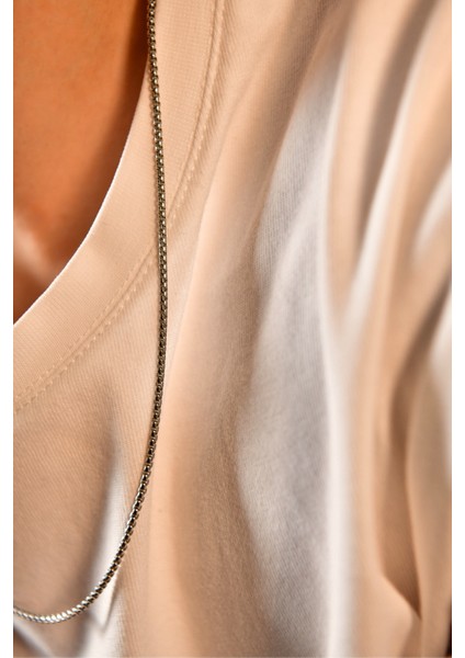 Iç Içe Geçmiş Ince Dikdörtgen Baklalı Erkek Çelik Kolye 1mm fiyatları