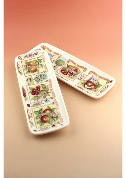 Pear Tree 2 Parça Porselen Sunum Tabağı