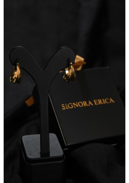 Oval 2 Renk Oturtmalı Kadın Çelik Haka Küpe fırsatları