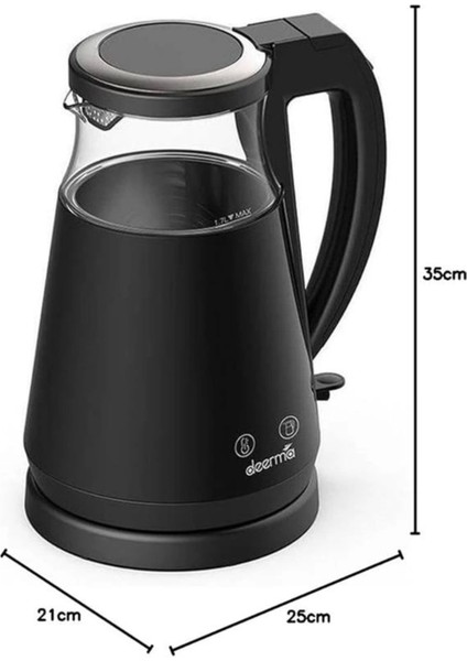 Dijital Isı Ayarlı Cam Kettle, 1,7l, Çok Renkli, Pratik ve Şık Tasarım