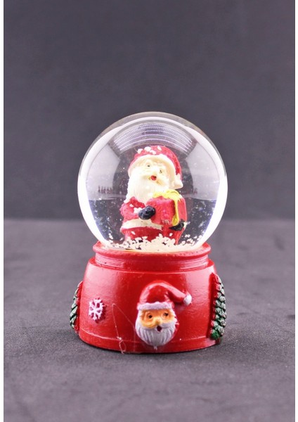 Noel Baba ve Hediye Paketi Temalı Mini Boy Işıklı Yılbaşı Kar Küresi 6.5 CM1A fırsatları