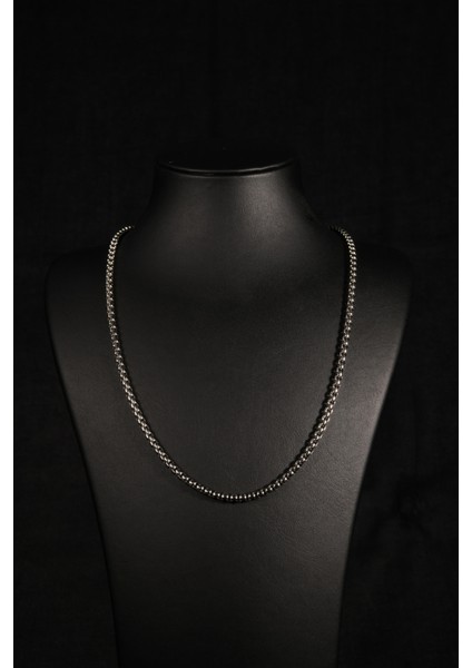 Iç Içe Geçmiş Ince Dikdörtgen Baklalı Erkek Çelik Kolye 3mm modelleri