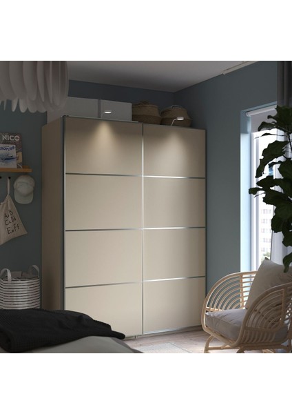 Pax Sürgü Kapaklı Gardırop, Bej, 150X66X201 Cm, Çift Taraflı Kapak fiyatları
