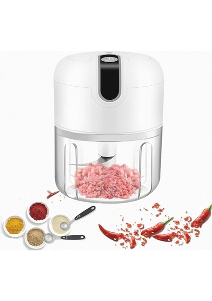 Şarjlı 3 Bıçaklı 350 ml Gıda Doğrayıcı Beyaz Renk fiyatları