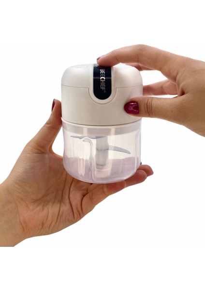 Şarjlı 3 Bıçaklı 350 ml Gıda Doğrayıcı Beyaz Renk fırsatları