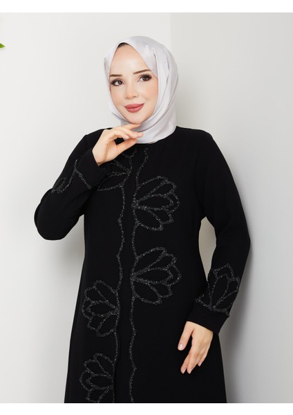 Lotus Çiçek Taşlı Büyük Beden Anne Elbisesi fiyatları