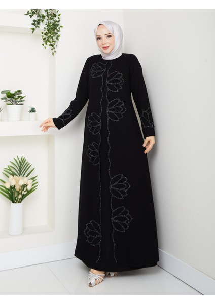 Lotus Çiçek Taşlı Büyük Beden Anne Elbisesi indirimleri