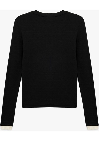 Düğmeli Uzun Kollu Cepli Modal Karışımlı Bisiklet Yaka Tişört fiyatları