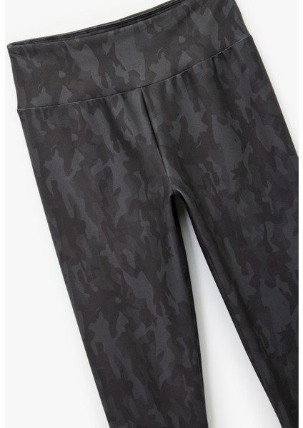 Kamuflaj Desenli Yüksek Bel Spor Tayt modelleri