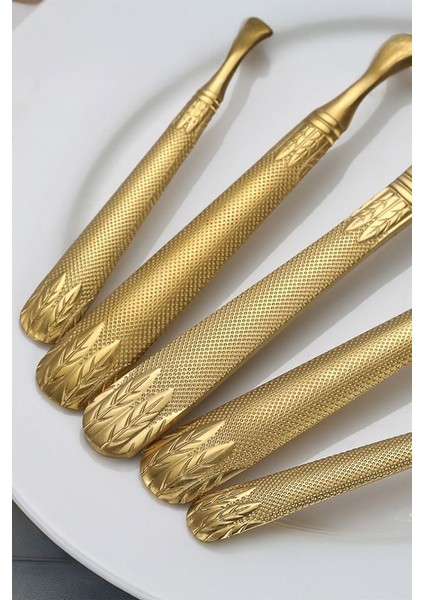 30 Parça 6 Kişilik Gold Çelik Yemek Kaşık Çatal Bıçak Seti MT226SR indirimleri