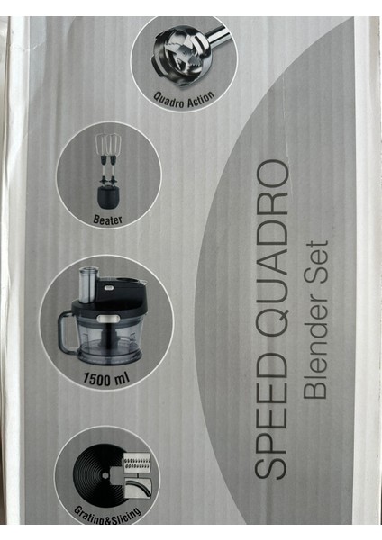 Hızlı ve Güçlü Çok Fonksiyonlu Çok Amaçlı Blender Seti, Şık Siyah Tasarım