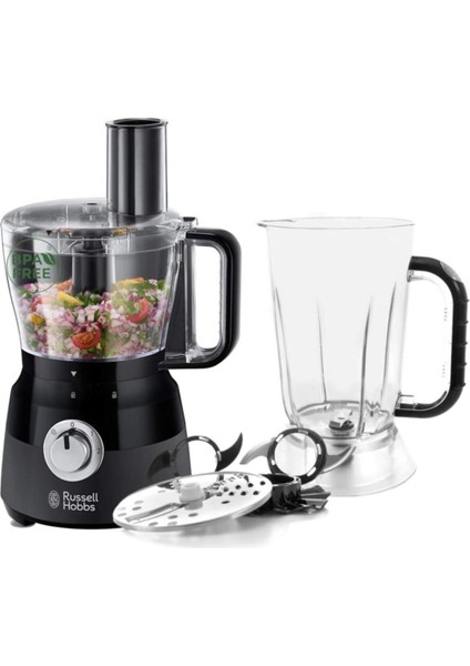 Siyah Çok Amaçlı Mutfak Robotu, Kolay Kullanım ve Temizlik