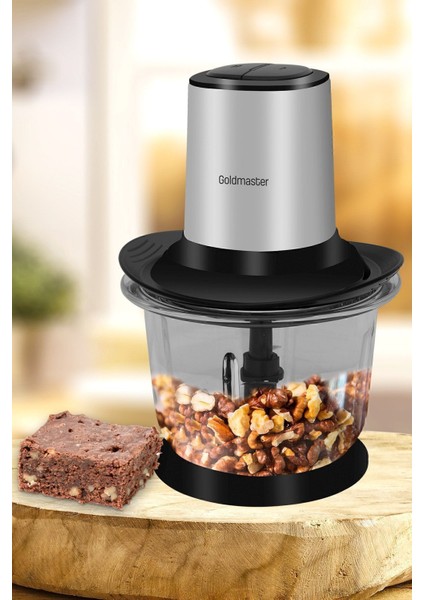 Büyük Cam Hazneli, 2 Kademe Ayarlı, 4 Bıçaklı Paslanmaz Doğrayıcı