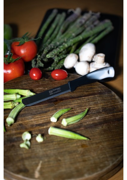 Siyah Ebruli Ava Sebze Bıçağı – Paslanmaz Alman Çeliği, Ergonomik Sap, 22 cm (Tekli) fiyatları