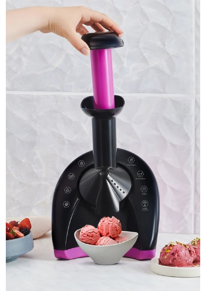Sağlıklı Dondurma ve Sorbe Yapımı Için Şık Pembe Makine fiyatları