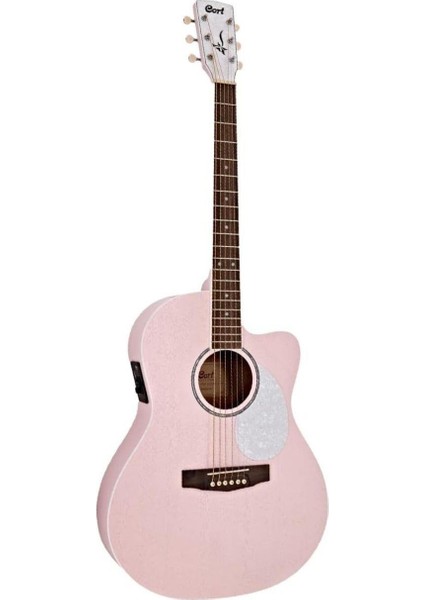 Jade Classıc Ppop Elektro Akustik Gitar, Pastel Pınk Open Pore