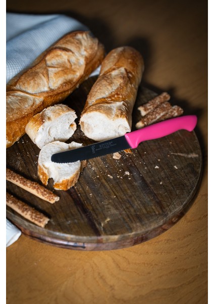 Pembe Sebze Bıçağı – Tırtıklı, 22 Cm, Paslanmaz Alman Çeliği, Ergonomik Sap (Tekli) fiyatları