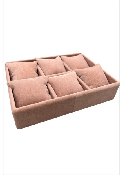 Allzey 6lı Anfora Kumaş Yastıklı Tabla-Açık Pembe modelleri