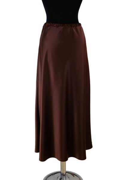 5457 Sentez Luna Saten Volanlı Etek modelleri