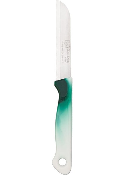 Ebruli Yeşil Tırtıklı Meyve Bıçağı – 18,5 Cm, Paslanmaz Alman Çeliği, Ergonomik Sap (Tekli) fırsatları