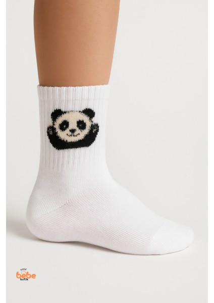 Sevimli Panda Figürlü Çocuk Çorap Pamuklu Günlük ve Okul Çorabı Kız ve Erkek Çocuk Panda Çorap fiyatları