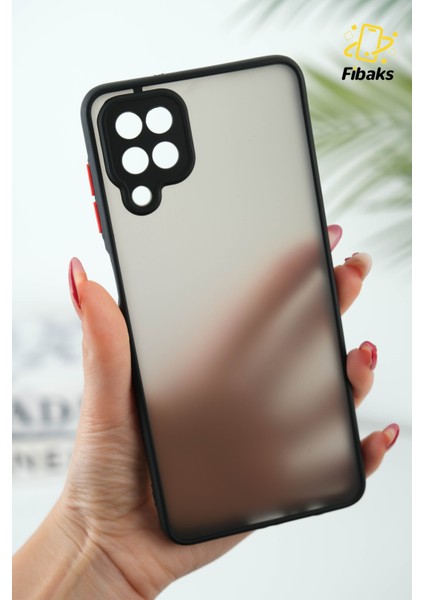 Samsung Galaxy A12 - M12 Mat Kamera Korumalı Renkli Tuşlu Sert Silikon Kılıf