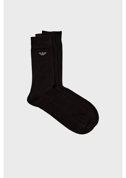 Pamuklu Logolu Uzun 3 Pack Çorap Erkek Çorap EM000554 AF14446 MC061 modelleri