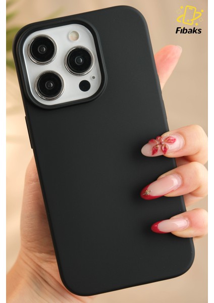 Apple iPhone 15 Pro Kılıf Kadife Lansman Soft Yumuşak Liquid Silikon Kamera Korumalı Kapak