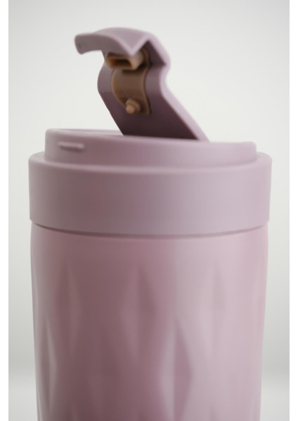 PNG-1167 500ml Flip Kapak Desenli Çelik Mug | 6 Saat Sıcak 12 Saat Soğuk | Sızdırmaz & BPA Free
