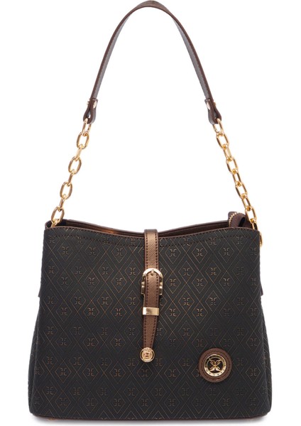 Bronz Print Kadın Omuz Çantası - S1WPR0000802-R7P