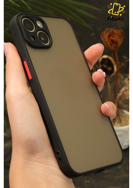 Apple iPhone 15 Kılıf Mat Parmak Izi Yapmaz Kamera Korumalı Renkli Tuşlu Sert Silikon