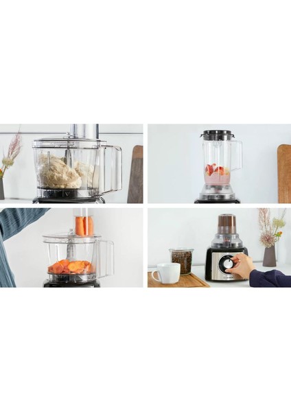 Multitalent Kompakt Mutfak Robotu, 3'ü Bir Arada, Siyah