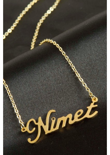 Msa-Shop Nimet Isimli Kolye -Sarı