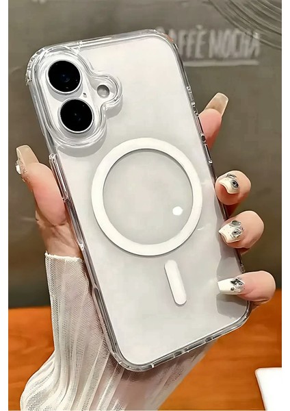 iPhone 17 Kılıf Magsafe Wireless Kablosuz Şarj Destekli Kamera Korumalı Şeffaf Darbe Emici Dayanıklı