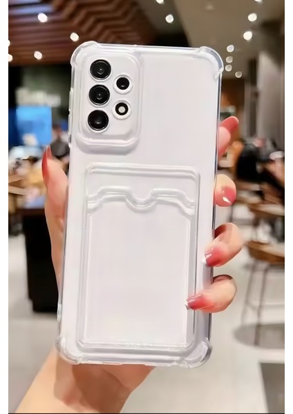 Samsung Galaxy A32 Kılıf Kamera Koruma ve Köşe Korumalı Kartlıklı Cüzdanlı Darbe Emici Kapak