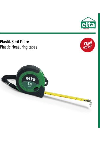 Plastik Şerit Metre Yenimodel 5mt.
