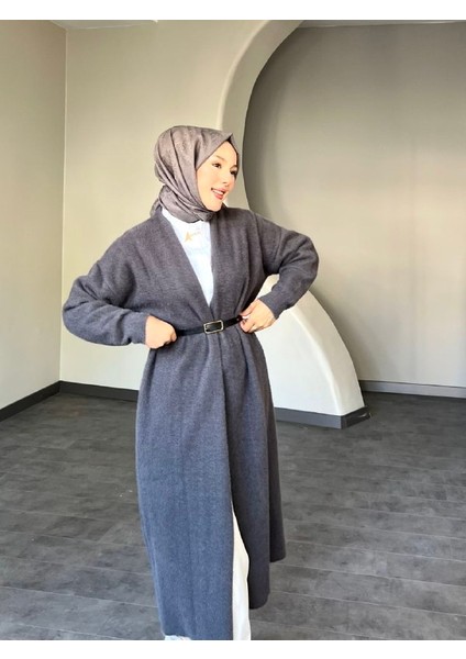Selin Uzun Kemerli Oversize Triko Yünlü Hırka fiyatları