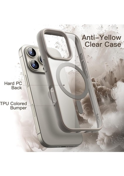 Apple iPhone 16 Pro Max Uyumlu Kılıf Magsafe Wireless Şarj Özellikli Tam Koruma Renkli Sert Kapak modelleri
