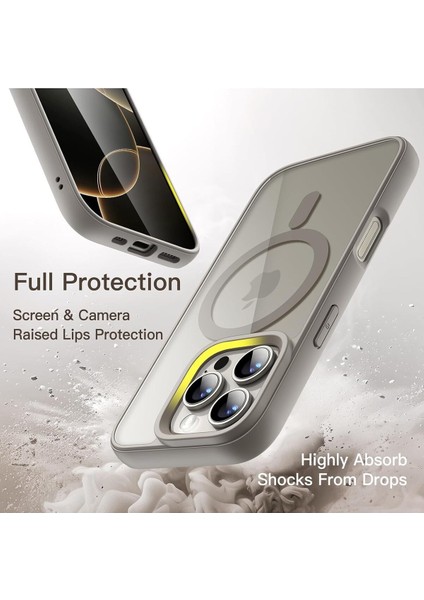 Apple iPhone 16 Pro Max Uyumlu Kılıf Magsafe Wireless Şarj Özellikli Tam Koruma Renkli Sert Kapak fırsatları