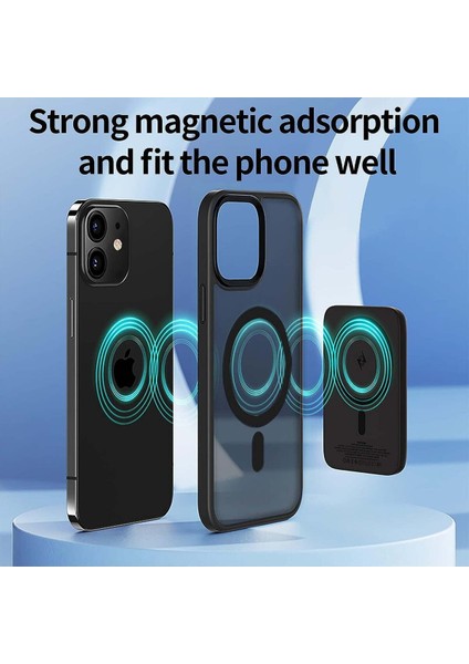 iPhone 12 - 12 Pro Kılıf Kamera Çıkıntılı Magsafe Şarj Destekli Yumuşak Kenarlı Mat Kapak modelleri