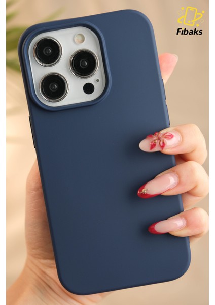 Apple iPhone 15 Pro Max Kılıf Kadife Lansman Soft Yumuşak Liquid Silikon Kamera Korumalı Kapak