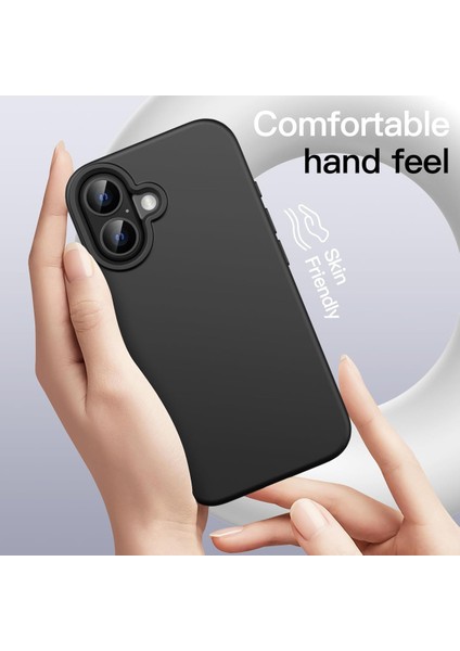 Apple iPhone 16 Kılıf Kadife Lansman Soft Yumuşak Liquid Silikon Kamera Korumalı Kapak