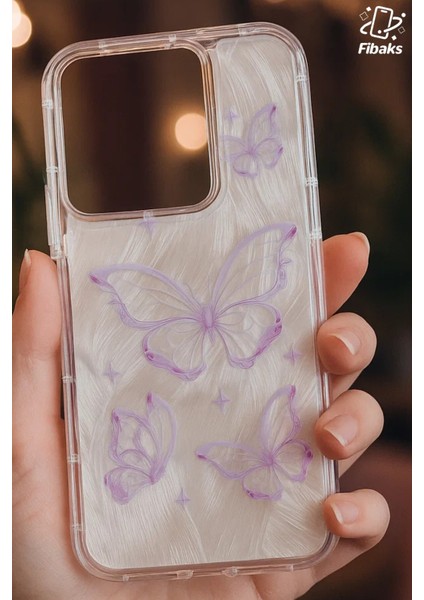 Vivo Y36 Kılıf Parlak Hologramlı Kelebek Desenli Darbe Emici Kamera Çıkıntılı Renkli Silikon fiyatları