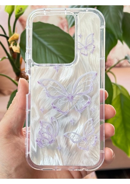 Vivo Y36 Kılıf Parlak Hologramlı Kelebek Desenli Darbe Emici Kamera Çıkıntılı Renkli Silikon fırsatları