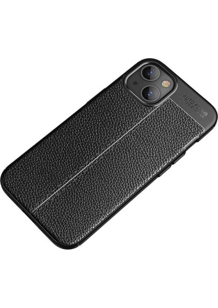 Apple iPhone 13 Kılıf Rugan Armor Deri Görünümlü Parmak İzi Yapmaz Dayanıklı Niss Silikon Kapak