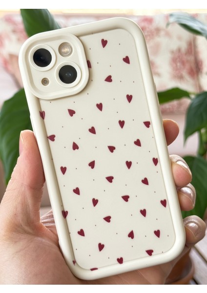 Apple iPhone 13 Kılıf Kamera Korumalı Silikon Renkli Kalp Tasarımlı Kamera Korumalı Silikon Kapak modelleri