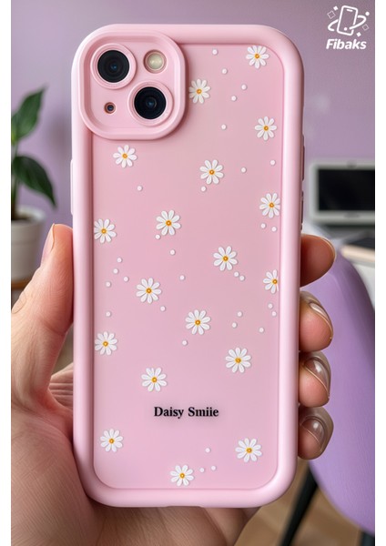 Apple iPhone 13 Kılıf Yumuşak Dokulu Papatya Desenli Yumuşak Kamera Korumalı Silikon Kapak modelleri