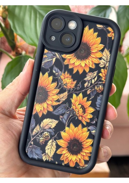 Apple iPhone 13 Kılıf Yumuşak Dokulu Ayçiçeği Desenli Yumuşak Kamera Korumalı Silikon Kapak fiyatları