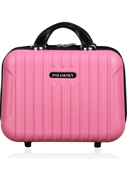 Şık Pembe Abs Makyaj Çantası El Valizi, Pratik ve Hafif Tasarım
